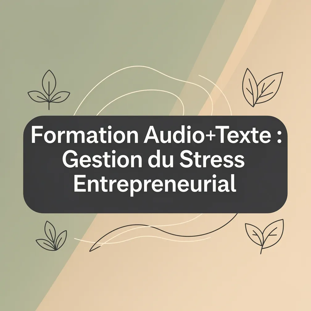 Formation Audio+Texte : Gestion du Stress Entrepreneurial
