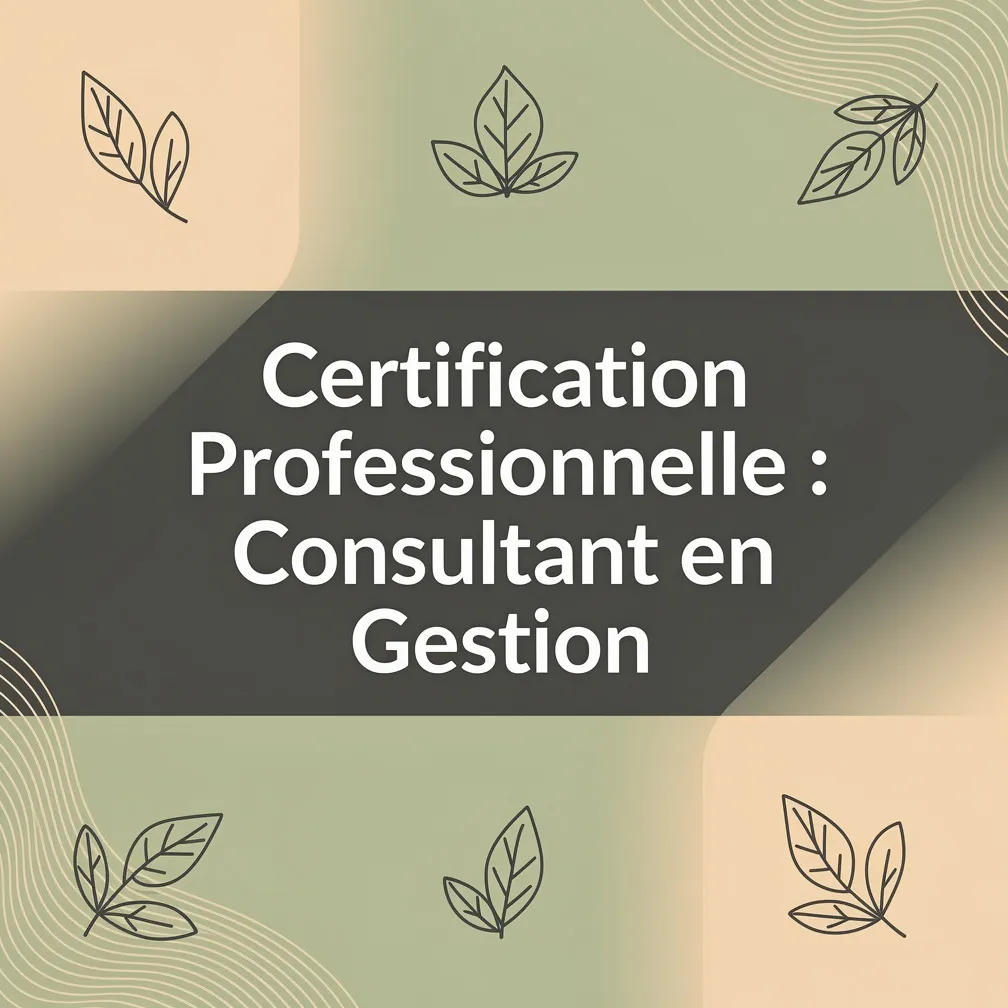 Certification Professionnelle : Consultant en Gestion